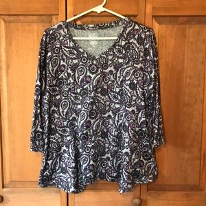 3/4 Sleeve knit top Womens Large